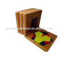 Brinquedos coloridos de madeira brinquedos educacionais pré-escolares blocos-8sets ensino recurso